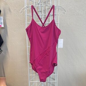 Capezio - Fuchsia Camisole Leotard with mesh inserts
